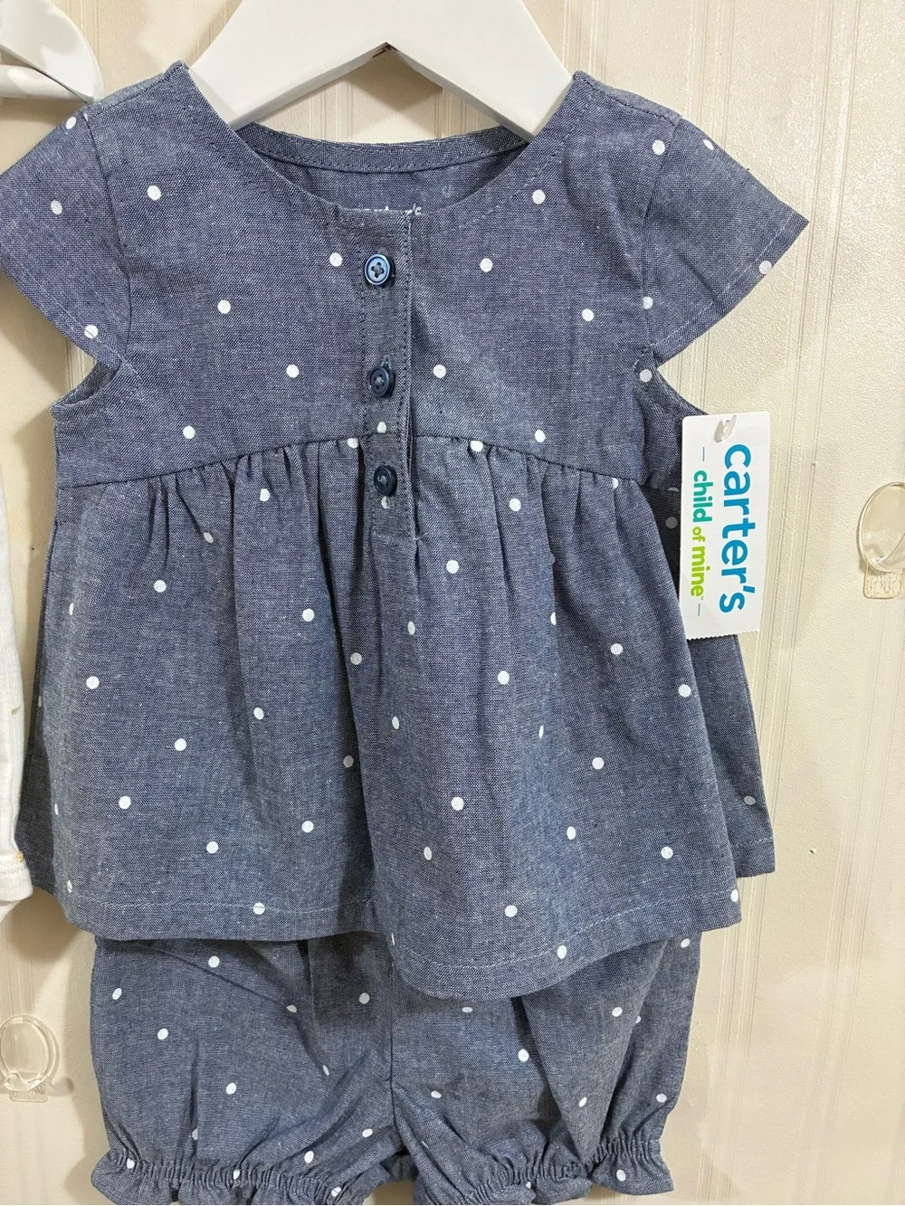 Carter's Blue Polka Dot Two-Piece Baby Outfit